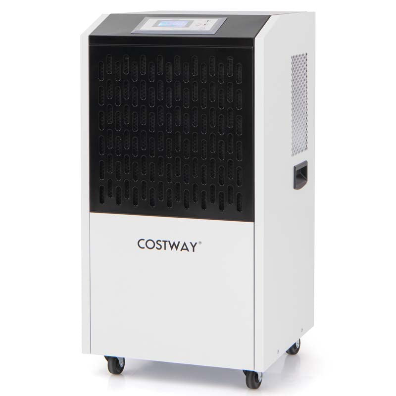 250 Pints Portable Commercial Dehumidifier with Drain Hose & 4 Wheels, Heavy Duty Industrial Dehumidifier for Basement Warehouse