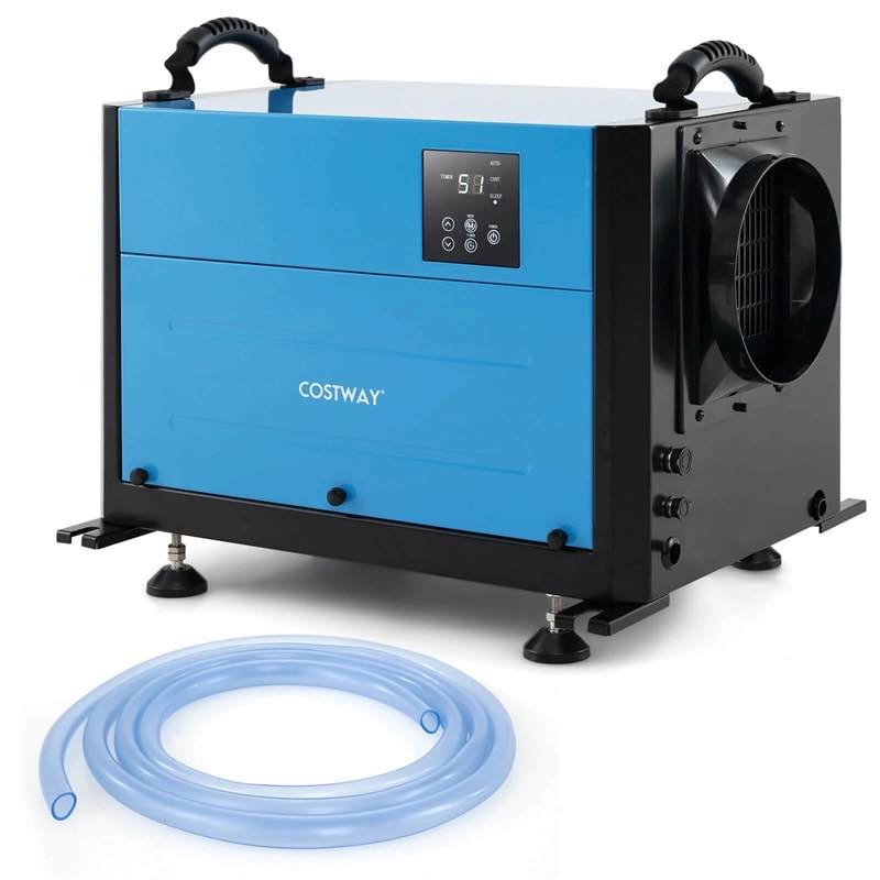 124 PPD Commercial Dehumidifier, 1300 Sq.Ft Crawl Space Dehumidifier with Drain Hose, Auto Defrost, 3 Modes & 24H Timer for Basement, Warehouse