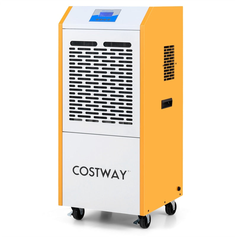 290 Pints Commercial Dehumidifier, 9000 Sq.Ft Industrial Dehumidifier with Pump, Drain Hose, 24H Timer & Wheels for Basement, Warehouse, Job Sites
