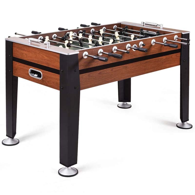 54" Competition Sized Foosball Table Solid Wood Soccer Arcade Game Table with 2 Balls for Indoor Game Room, Office, Adults & Kids Family Night