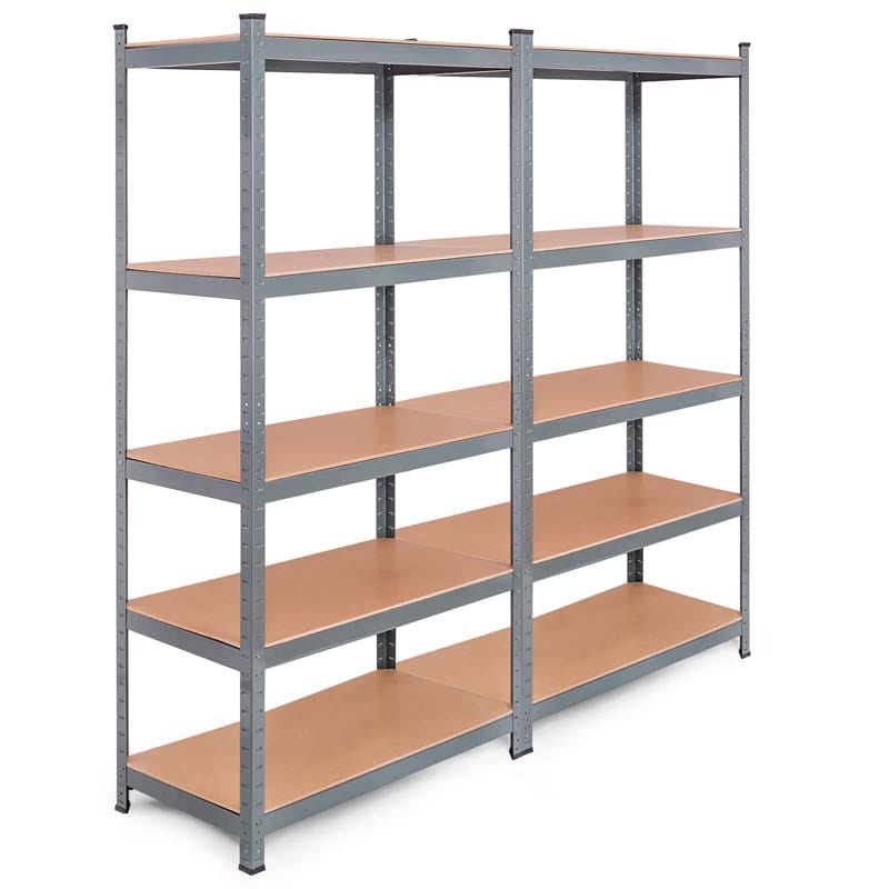 36" x 18" x 72" 5-Tier Storage Shelving Unit Adjustable Bolt-Free Utility Shelf Heavy Duty 2925LBS Garage Shelves