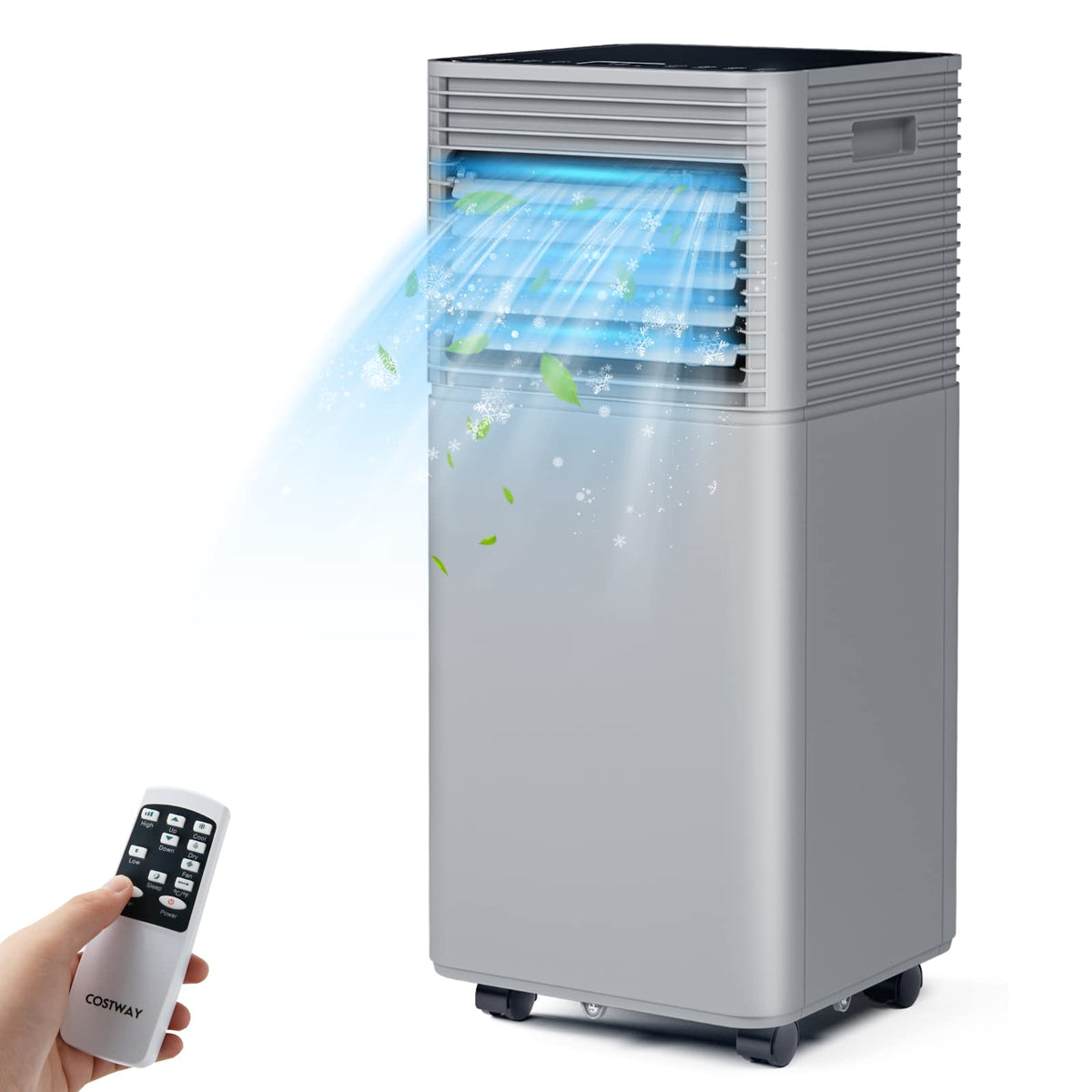 10000 BTU Portable Air Conditioner, 3-in-1 AC Unit Cooler w/ Dehumidifier & Fan for Room up to 350 Sq.Ft, Remote Control, 24H Timer, Window Kit