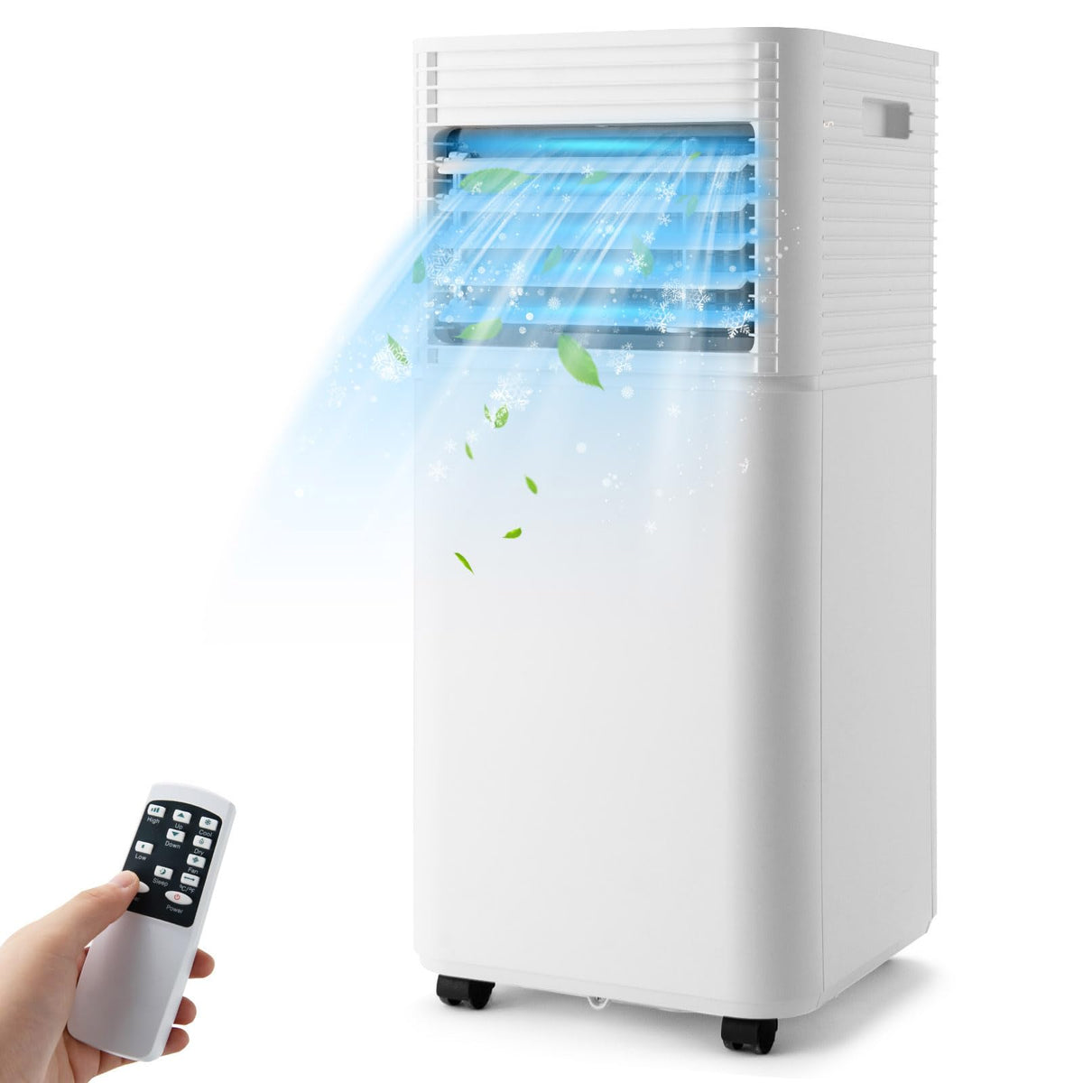 10000 BTU Portable Air Conditioner, 3-in-1 AC Unit Cooler w/ Dehumidifier & Fan for Room up to 350 Sq.Ft, Remote Control, 24H Timer, Window Kit