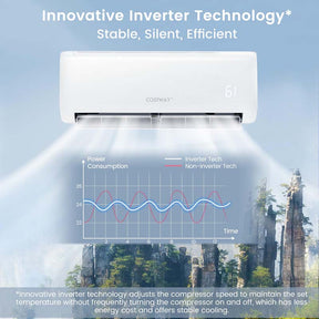 12000 BTU 21 SEER2 Mini Split Air Conditioner & Heater Ductless Inverter System, 208-230V Wall-Mounted AC Unit with Heat Pump