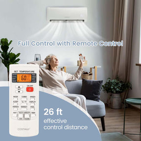 12000 BTU 21 SEER2 Mini Split Air Conditioner & Heater Ductless Inverter System, 208-230V Wall-Mounted AC Unit with Heat Pump
