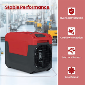 140 Pints Commercial Dehumidifier, 4500 Sq.Ft Portable Industrial Dehumidifier with Pump & Drain Hose for Basements, Warehouse, Job Sites
