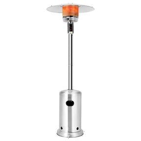 50,000 BTU Propane Patio Heater, Standing Stainless Steel Outdoor Heater with Wheels, Triple Protection, CSA Certified for Deck & Commercial