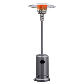 50,000 BTU Propane Patio Heater, Standing Stainless Steel Outdoor Heater with Wheels, Triple Protection, CSA Certified for Deck & Commercial