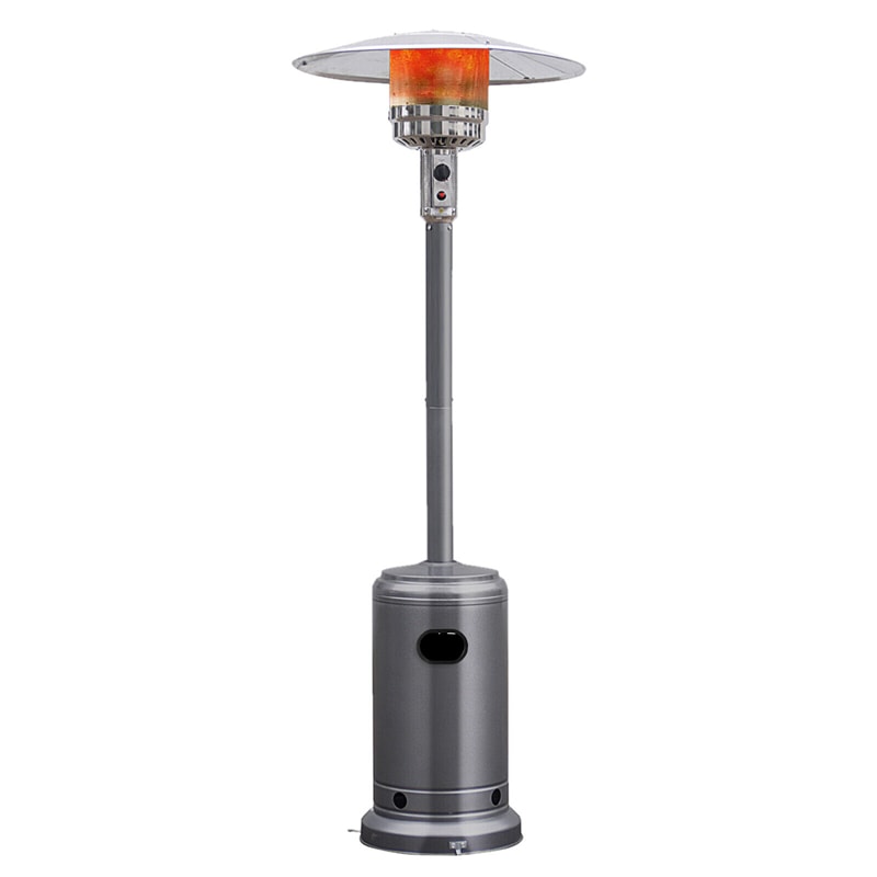 50,000 BTU Propane Patio Heater, Standing Stainless Steel Outdoor Heater with Wheels, Triple Protection, CSA Certified for Deck & Commercial