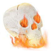 Halloween Fire Pit Skull Ceramic, Fireproof Human Skull Fire Pit Stones, Reusable Fire Pit Skull Shaped Halloween Decoration
