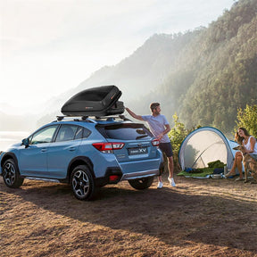 14 Cu.Ft Hard Shell Rooftop Cargo Carrier Waterproof Cargo Box w/ Dual Side Opening & Security Key, 165LBS Load Roof Storage Box for 17-22.8" Crossbar