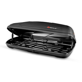 14 Cu.Ft Hard Shell Rooftop Cargo Carrier Waterproof Cargo Box w/ Dual Side Opening & Security Key, 165LBS Load Roof Storage Box for 17-22.8" Crossbar