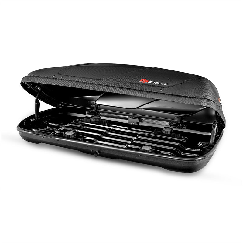 14 Cu.Ft Hard Shell Rooftop Cargo Carrier Waterproof Cargo Box w/ Dual Side Opening & Security Key, 165LBS Load Roof Storage Box for 17-22.8" Crossbar