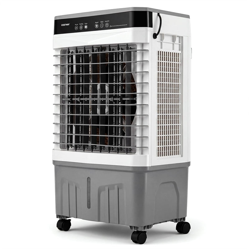 1800 CFM Swamp Cooler, 3-in-1 Evaporative Air Cooler w/ 4 Gal Water Tank, Remote, 3 Speeds & 12H Timer, Portable Cooling Fan for Indoor Outdoor