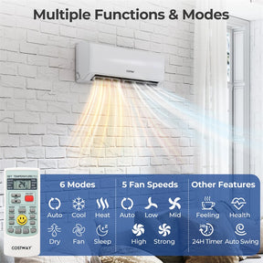24000 BTU 23 SEER2 Dual Zone Mini Split Air Conditioner & Heater, WiFi Enabled Inverter Ductless Split AC System with Heat Pump & Energy Star