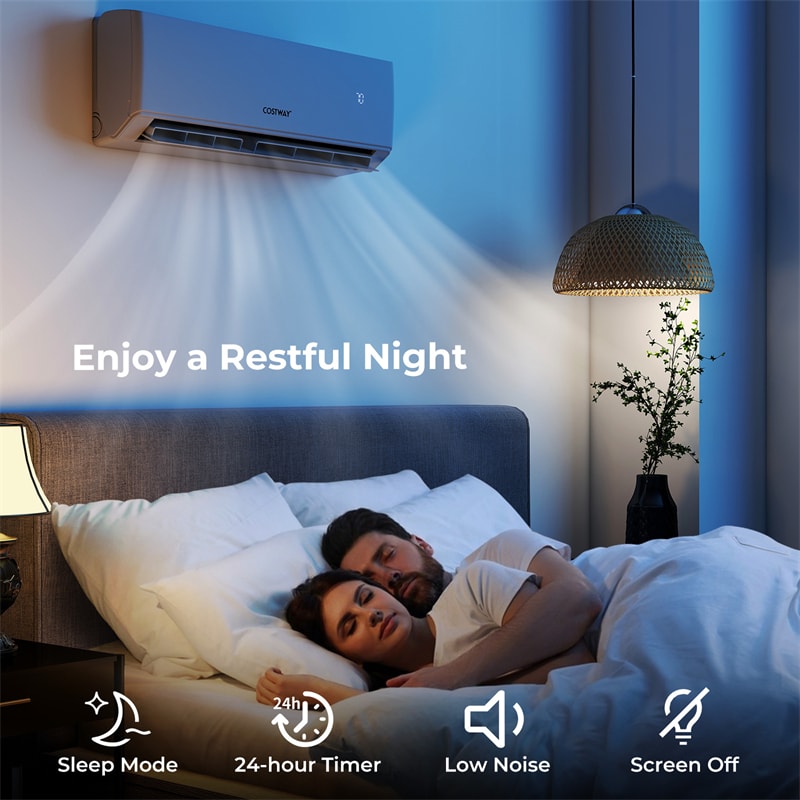 24000 BTU 23 SEER2 Dual Zone Mini Split Air Conditioner & Heater, WiFi Enabled Inverter Ductless Split AC System with Heat Pump & Energy Star