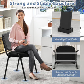 5/10/15 Pack Stackable Office Guest Chairs with Mesh Back & Padded Seat, 330lbs Capacity Conference Room Chairs for Waiting Room Reception