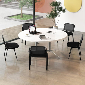 5/10/15 Pack Stackable Office Guest Chairs with Mesh Back & Padded Seat, 330lbs Capacity Conference Room Chairs for Waiting Room Reception