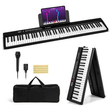 88-Key Folding Electric Piano Keyboard, Full-Size Semi-Weighted Digital Piano w/ Wireless MIDI & Dual Speakers, Portable Keyboard for Beginners