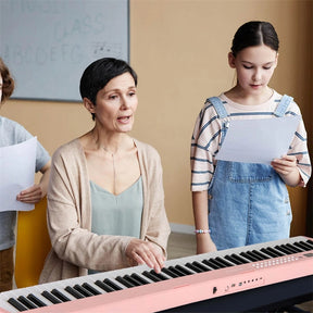 88-Key Folding Electric Piano Keyboard, Full-Size Semi-Weighted Digital Piano w/ Wireless MIDI & Dual Speakers, Portable Keyboard for Beginners