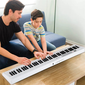 88-Key Folding Electric Piano Keyboard, Full-Size Semi-Weighted Digital Piano w/ Wireless MIDI & Dual Speakers, Portable Keyboard for Beginners
