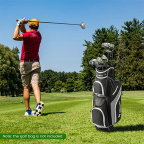 Men's Complete Golf Club Set, 9 Piece Right Handed Golf Club Package Set with 460cc Driver, Fairway Wood, Hybrid, Irons, Putter & 3 Head Covers