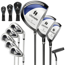 Men's Complete Golf Club Set, 9 Piece Right Handed Golf Club Package Set with 460cc Driver, Fairway Wood, Hybrid, Irons, Putter & 3 Head Covers