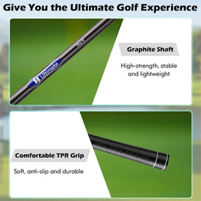 Men's Complete Golf Club Set, 9 Piece Right Handed Golf Club Package Set with 460cc Driver, Fairway Wood, Hybrid, Irons, Putter & 3 Head Covers