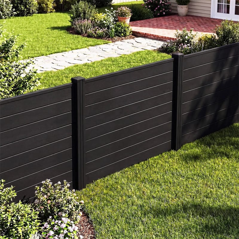 Air Conditioner Fence 2/4 Panels, 48"W x 38"H No-Dig Outdoor Privacy Screen Trash Can Enclosure w/ Stakes, Vinyl Garden Picket Fence