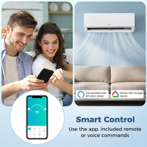 Blast Pro 20000 BTU Dual Zone Mini Split Air Conditioner with Heat Pump, 23 SEER2 WiFi Ductless Inverter Split AC w/ Pre-Charged & Line Set
