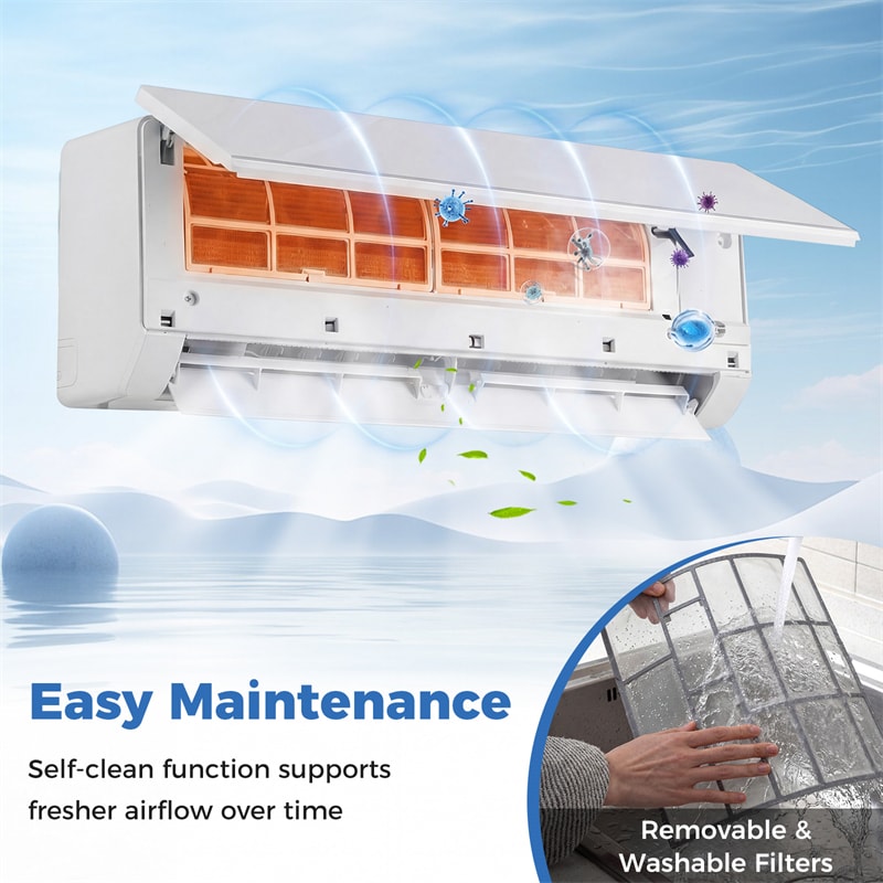 Blast Pro 20000 BTU Dual Zone Mini Split Air Conditioner with Heat Pump, 23 SEER2 WiFi Ductless Inverter Split AC w/ Pre-Charged & Line Set