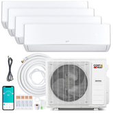 X-Pro 35000 BTU 4 Zone WiFi Mini Split Air Conditioner, 22.5 SEER2 Energy Star Inverter Ductless AC & Heat Pump System with Line Set