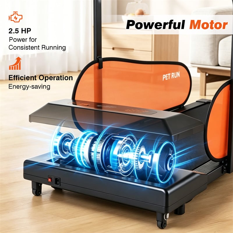 Dog Treadmill Pet Running Machine for Small & Medium Dogs, Dog Pacer Walking Pad with Remote, LED Display, 15 Programs & Wheels for Indoor Exercise