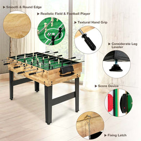 10-in-1 Multi Game Table Set, Combo Game Table with Air Hockey, Foosball, Table Tennis, Pool, Bowling & Board Games for Adults Family, Home Game Room