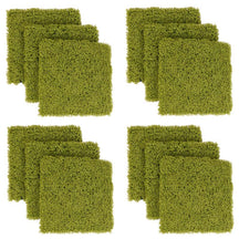 12Pcs Faux Green Moss Panels, 20" x 20" Artificial Grass Wall Panels with X-shaped Structure, Greenery Wall Backdrop for Backyard Porch