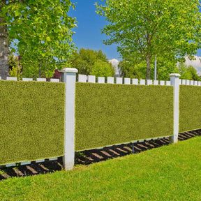12Pcs Faux Green Moss Panels, 20" x 20" Artificial Grass Wall Panels with X-shaped Structure, Greenery Wall Backdrop for Backyard Porch