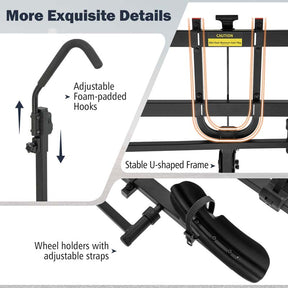 2 Inch Foldable Hitch Mount Bike Rack 2 Bikes Platform Style Carrier with Tilt-able Design for Easy Trunk Access
