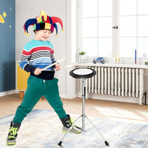 32 Note Professional Glockenspiel Bell Kit, Percussion Xylophone w/ Adjustable Stand, 8" Practice Pad, Mallets, Drumsticks & Bag for Student Beginner