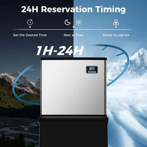 353LBS/24H Split Commercial Ice Maker Machine with 198LBS Storage Bin & Auto Self-Cleaning, Industrial Ice Maker with SECOP Compressor