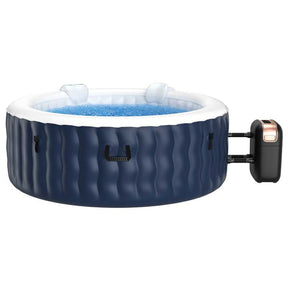 4-Person SaluSpa Inflatable Hot Tub Spa with 108 Massage Bubble Jets, Air Pump, Filter Cartridge & Cover, Portable Outdoor Blow Up Spa