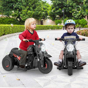 6V Kids Electric Ride On Motorcycle with Automatic Bubble Function, Headlight & Music, 3-Wheel Motorcycle Ride On Toy Car for Children Ages 3+