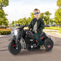 6V Kids Electric Ride On Motorcycle with Automatic Bubble Function, Headlight & Music, 3-Wheel Motorcycle Ride On Toy Car for Children Ages 3+