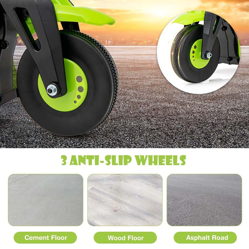 6V Kids Electric Ride On Motorcycle with Automatic Bubble Function, Headlight & Music, 3-Wheel Motorcycle Ride On Toy Car for Children Ages 3+