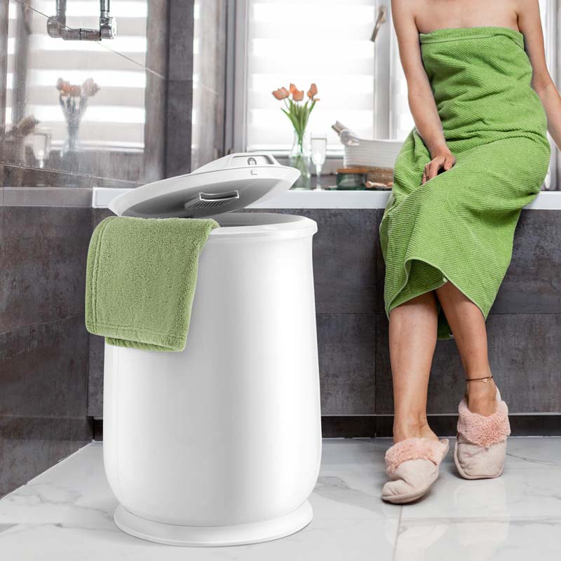 21L Large Towel Warmer Bucket for Bathroom, Hot Towel Heater with Flip-top Lid, Child Safety Lock & Auto Shut Off, Blanket Warmer for Bathrobes