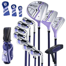 Women's Right Hand Complete Golf Club Set, 12 Pieces Golf Club Package Set with 460CC Driver, Irons 5-SW, Putter, Golf Cart Bag & Rain Hood
