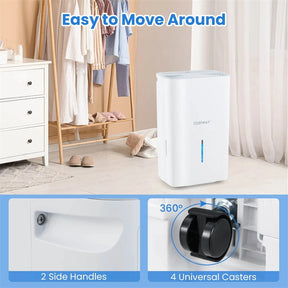 150 Pints Energy Star Dehumidifier with Pump Drain Hose, 7000 Sq.Ft Portable Dehumidifier w/ 24H Timer, LED Display & Auto Defrost for Basement Garage