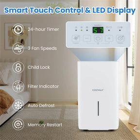150 Pints Energy Star Dehumidifier with Pump Drain Hose, 7000 Sq.Ft Portable Dehumidifier w/ 24H Timer, LED Display & Auto Defrost for Basement Garage