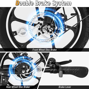 16" Folding Electric Bike with 500W Brushless Motor, 20 MPH, 37-Mile Range, Removable Battery & Dual Disc Brakes, Mini E-Bike for City Commuting