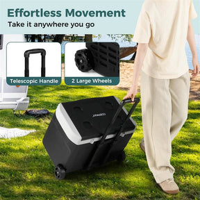 23/32/42QT Portable Car Refrigerator with -4°F~68°F Adjustable Range, 12V/24V DC 100-240V AC Electric Car Cooler Freezer for Camping, RV, Travel