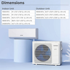 36K BTU 4 Zone Mini Split Air Conditioner, 23 SEER2 WiFi Enabled Ductless Split AC Unit with Heat Pump Full Set, Energy Star Certified